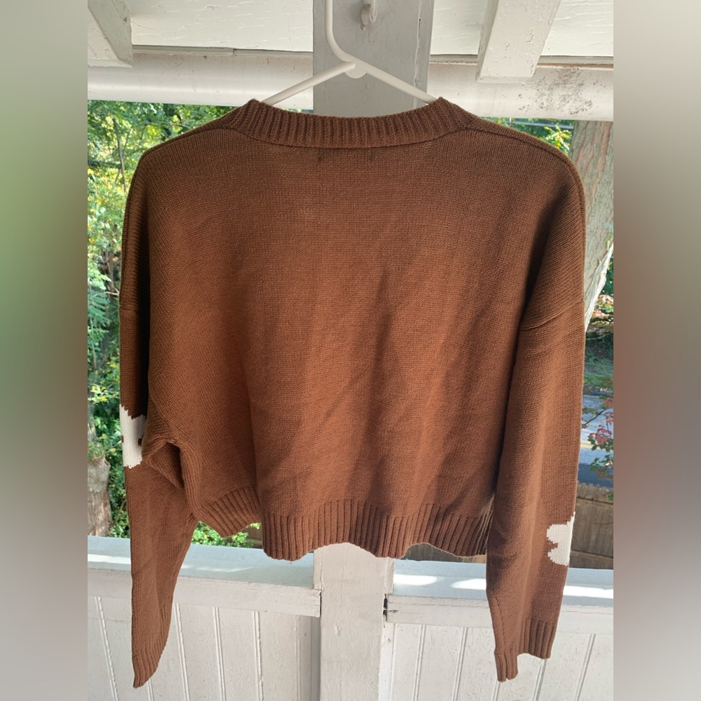 NWOT! Love Tree Chocolate Knit Cardigan Size M - Picture 3 of 11